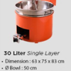 Cooking Mixer 30 Liter single layer