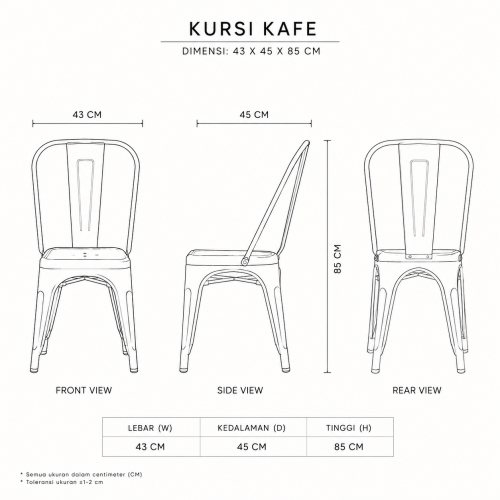Outline Ukuran Kursi 1